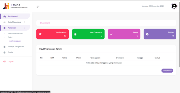 Sistem Informasi Tata Tertib Kampus